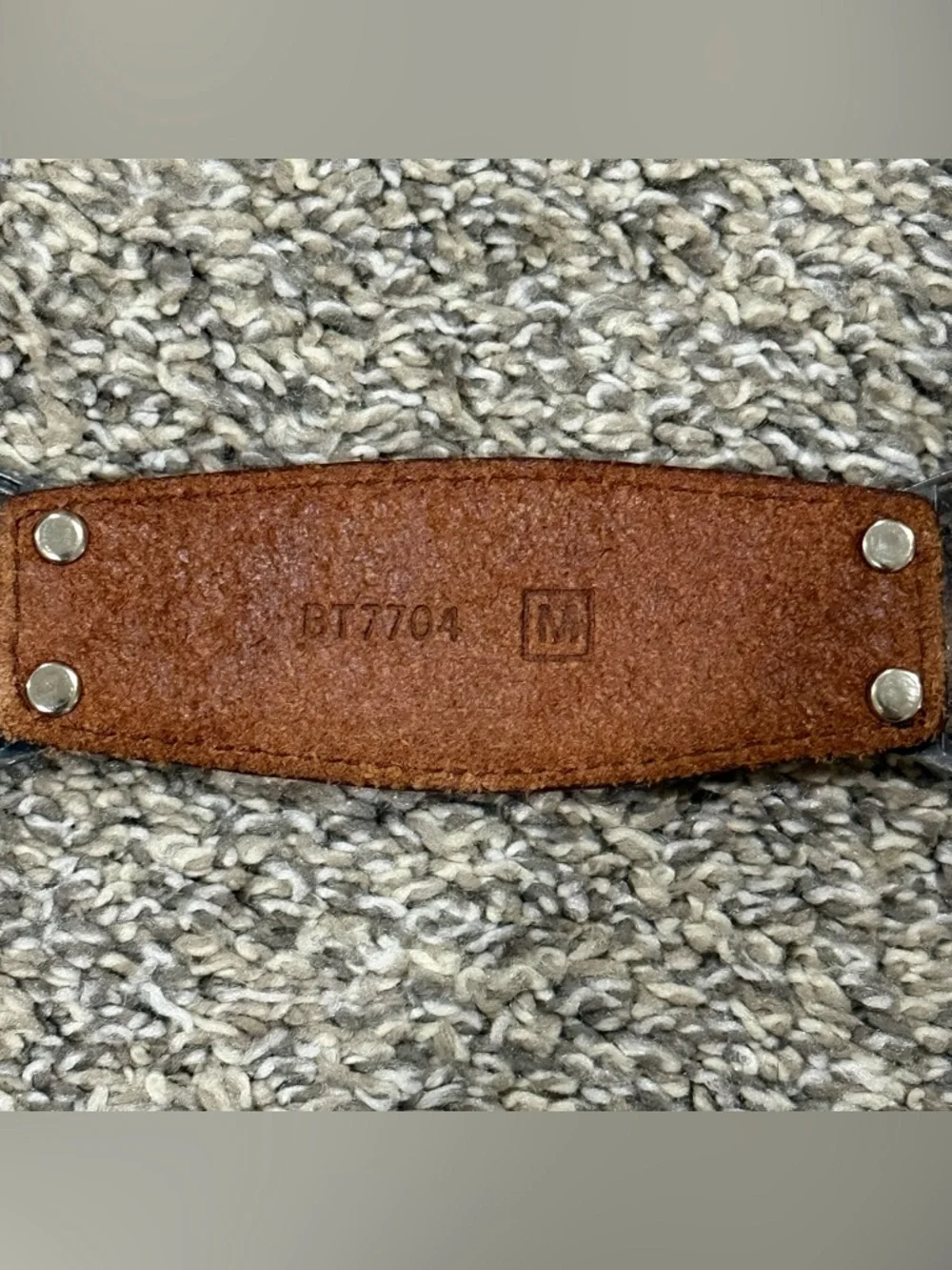 Fossil Brown Leather Belt with Silver-Tone Conchos - Picture 7 of 7